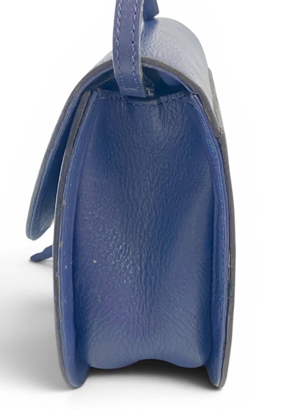 Arezzo Crossbody Leather Bag in Blue - Picture 3 of 10